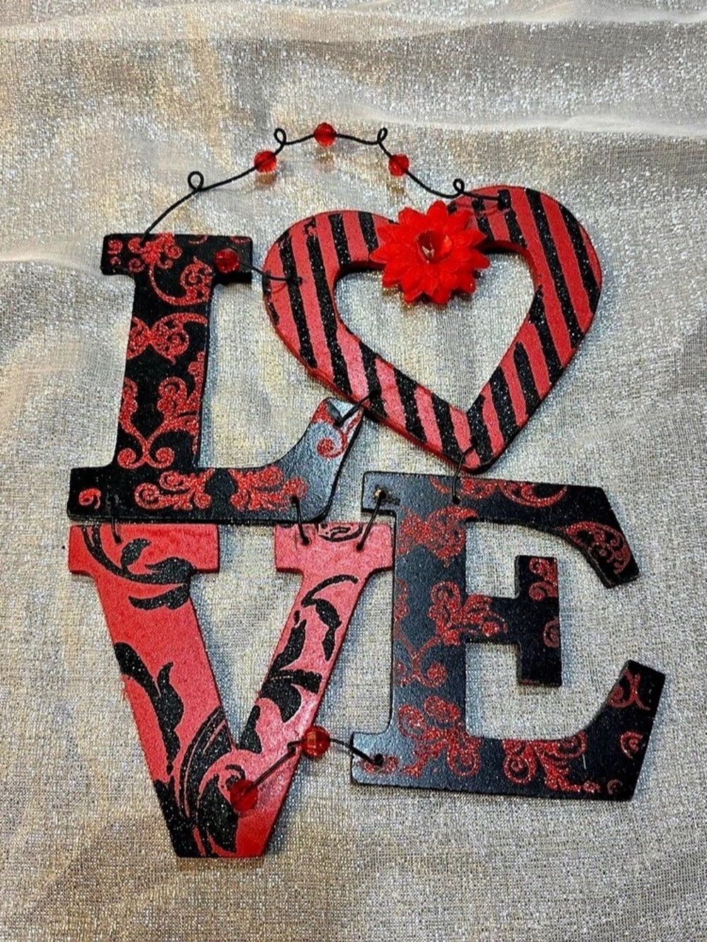 Black & Red Decorative LOVE Wall Art